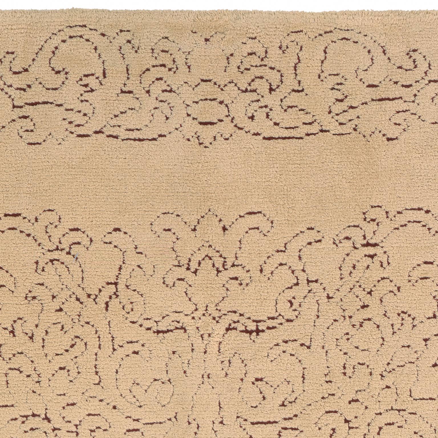 Hand-Woven Savonnerie Carpet, 1940 For Sale