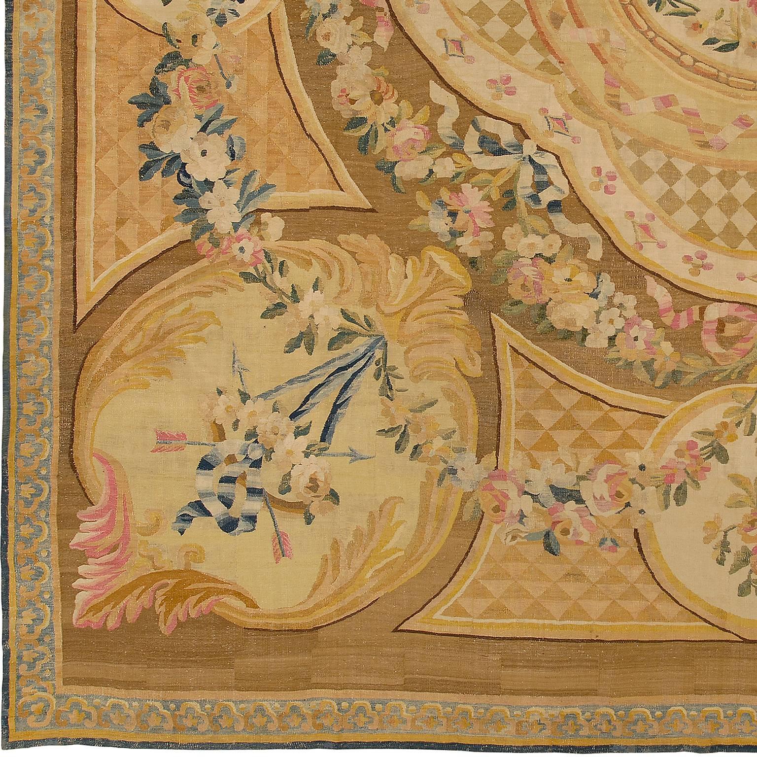 French Aubusson rug, 1760
France, circa 1760
Commissioned by Louis XV.