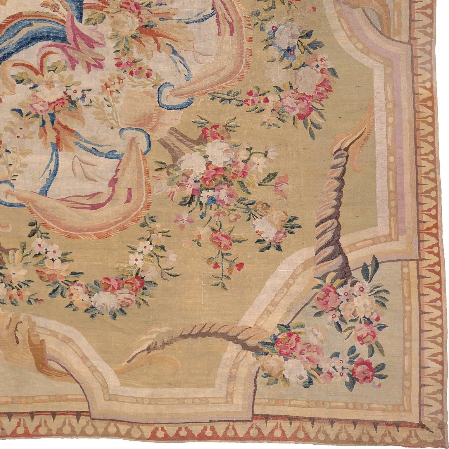 French Aubusson rug, 1770
France, circa 1770
Louis XV period.
