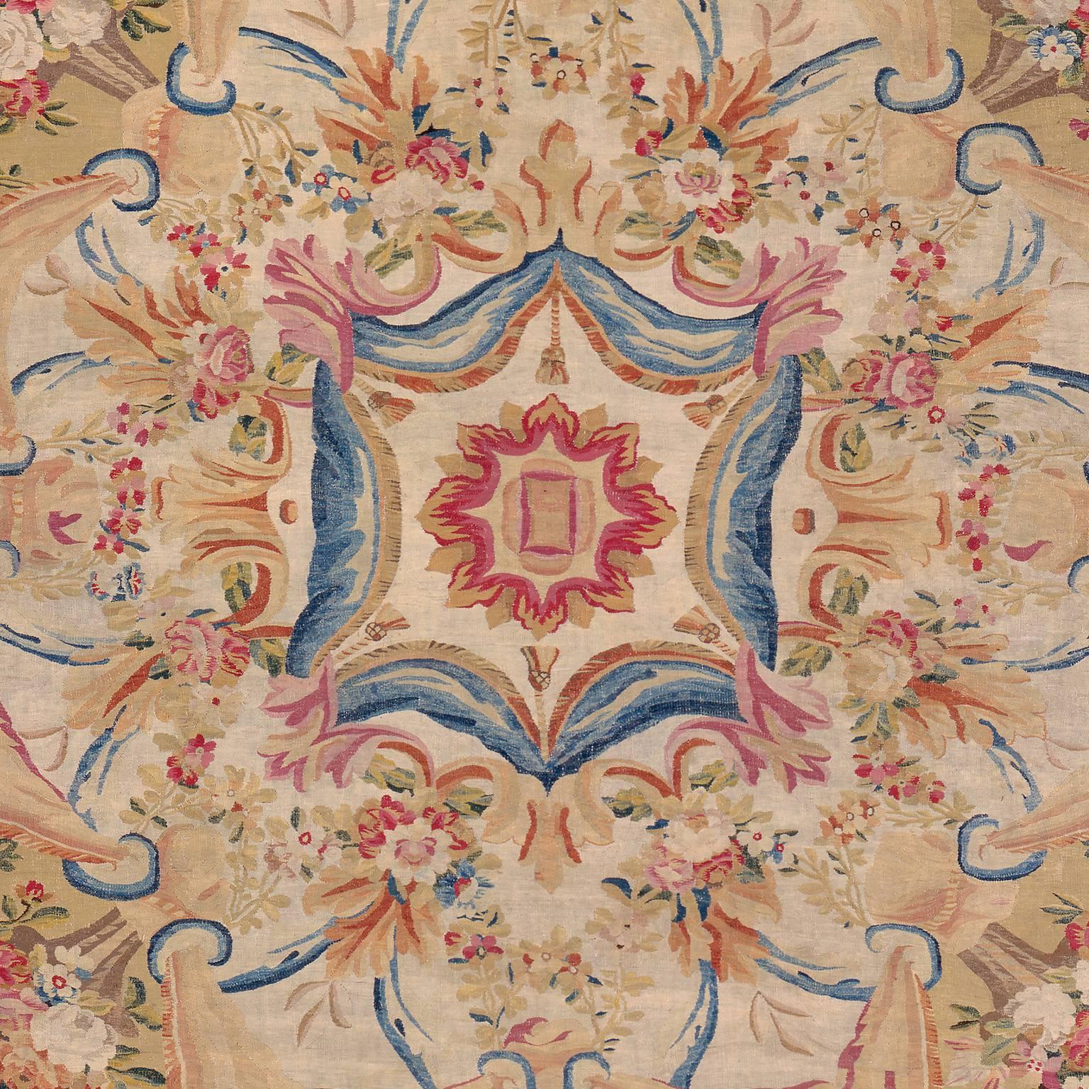 French Aubusson Rug, 1770 In Good Condition In New York, NY