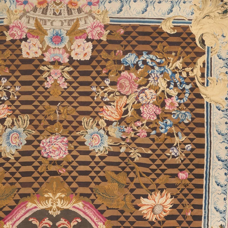 18th Century English Axminster Rug, 1760 For Sale