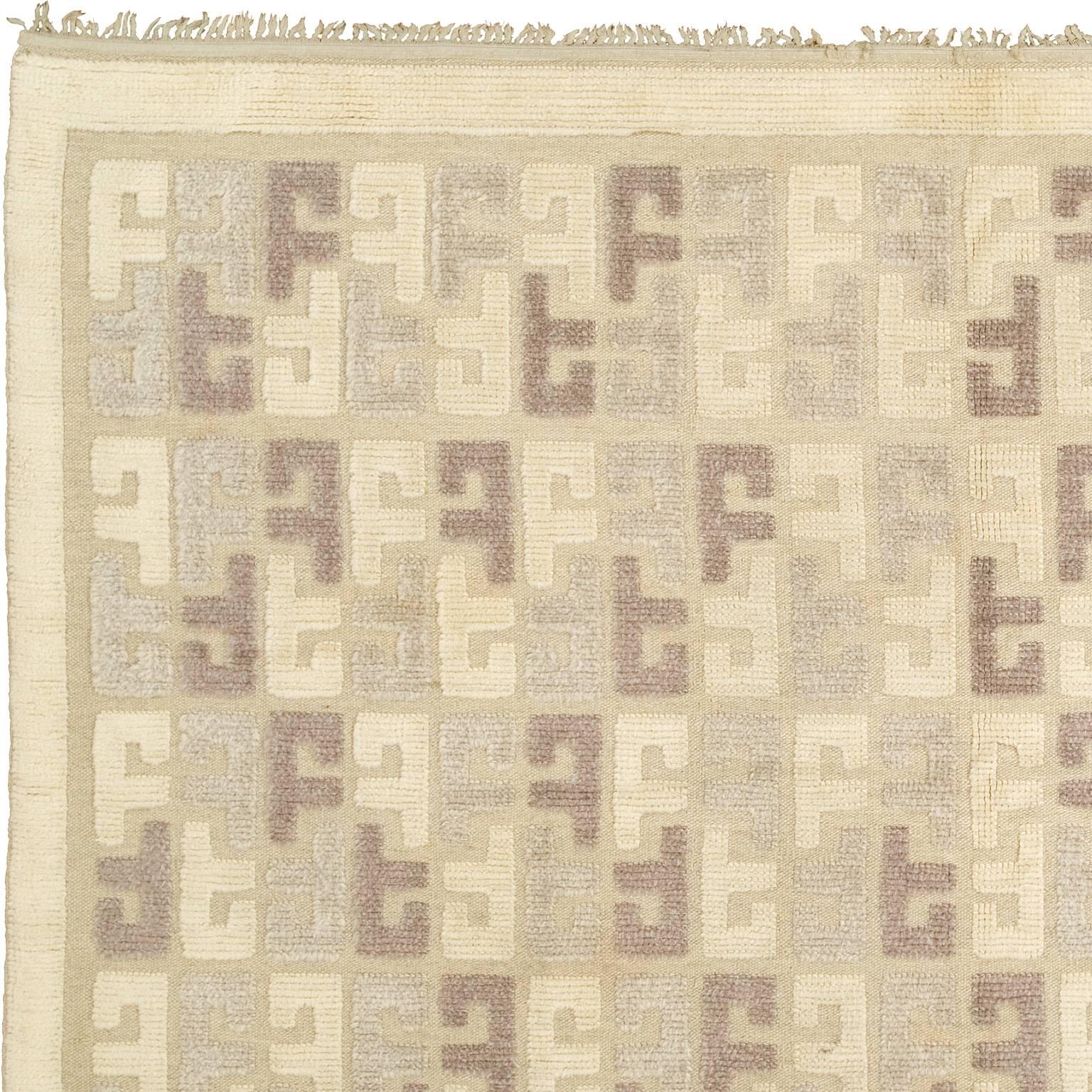 Swedish Pile Rug by Sigvard Bernadotte In Excellent Condition For Sale In New York, NY