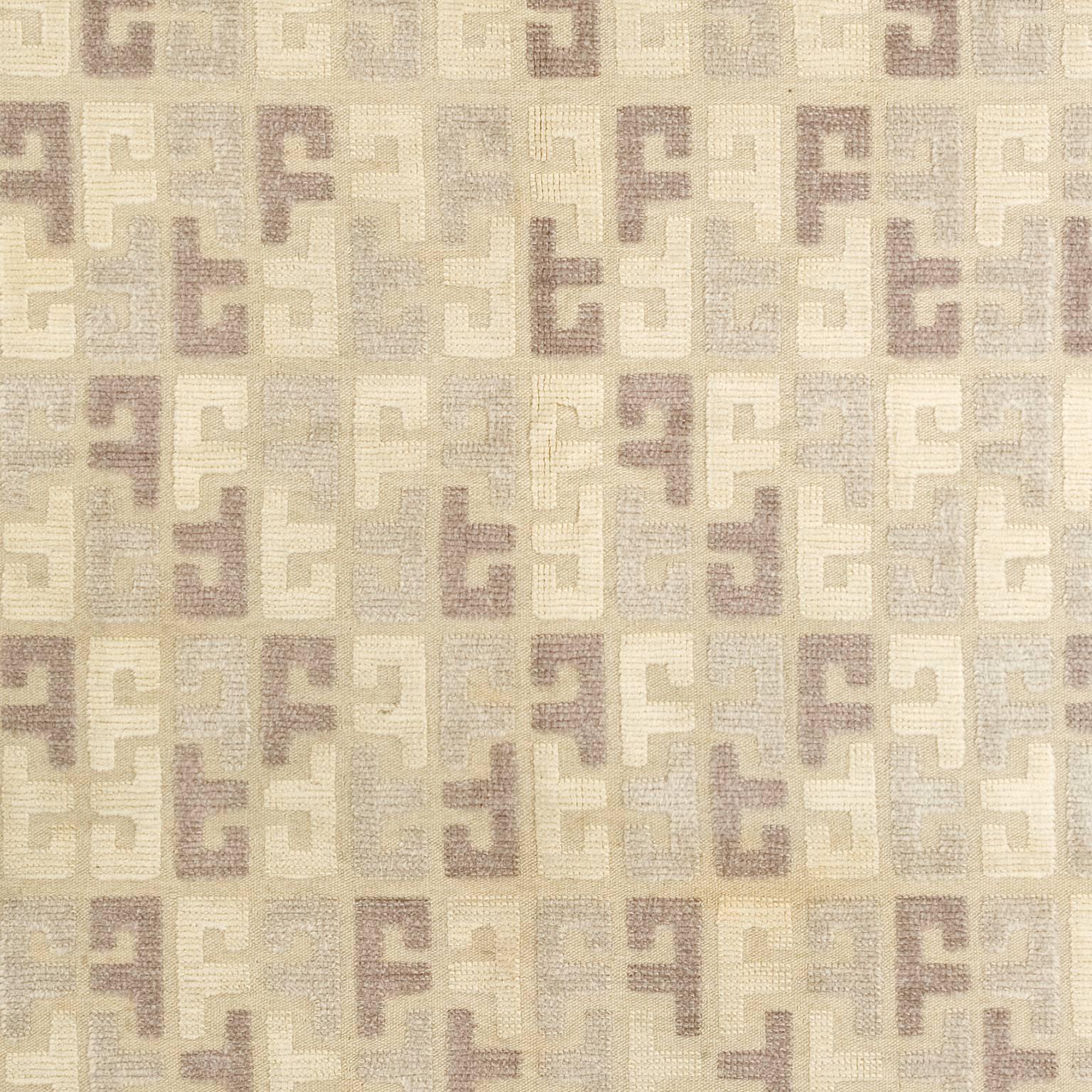 Hand-Woven Swedish Pile Rug by Sigvard Bernadotte For Sale