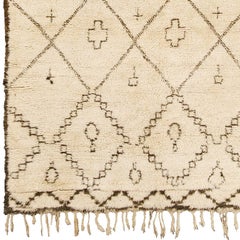 Mid-20th Century Moroccan Beni Ourain Rug