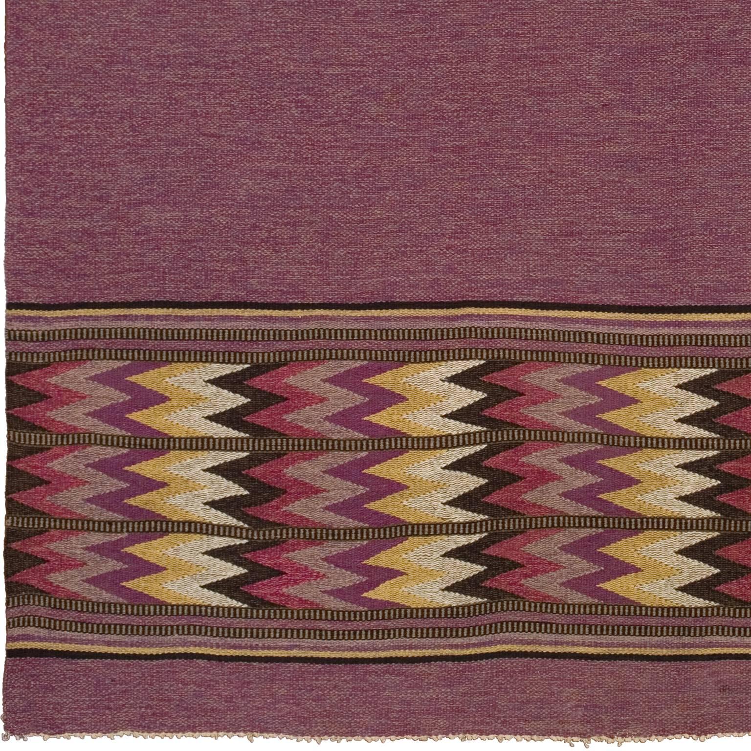Vintage Swedish Flat-Weave Rug
Sweden, circa 1920
Handwoven.
 