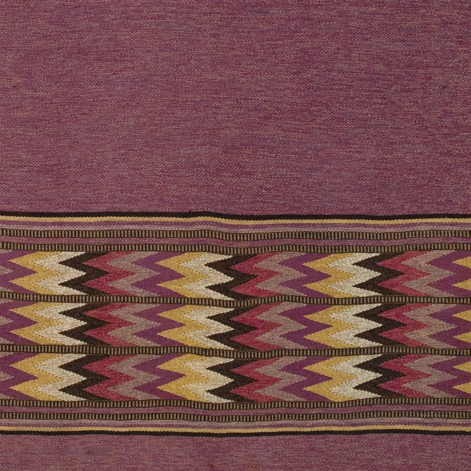 Vintage Swedish Flat-Weave Rug, 1920 In condizioni ottime in vendita a New York, NY