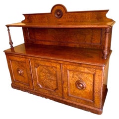 Antike englische viktorianische Pollard Oak 3 Tür Buffet Sideboard mit Top-Regal