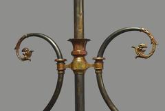 Elegant Brass Framed Antique Billiard, Snooker, Pool Table Light