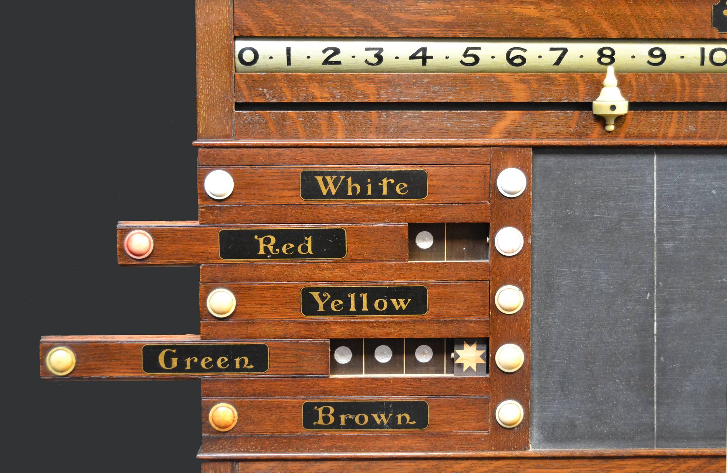 Victorian Billiards, Snooker and Life Pool Scorer, circa 1910 For Sale