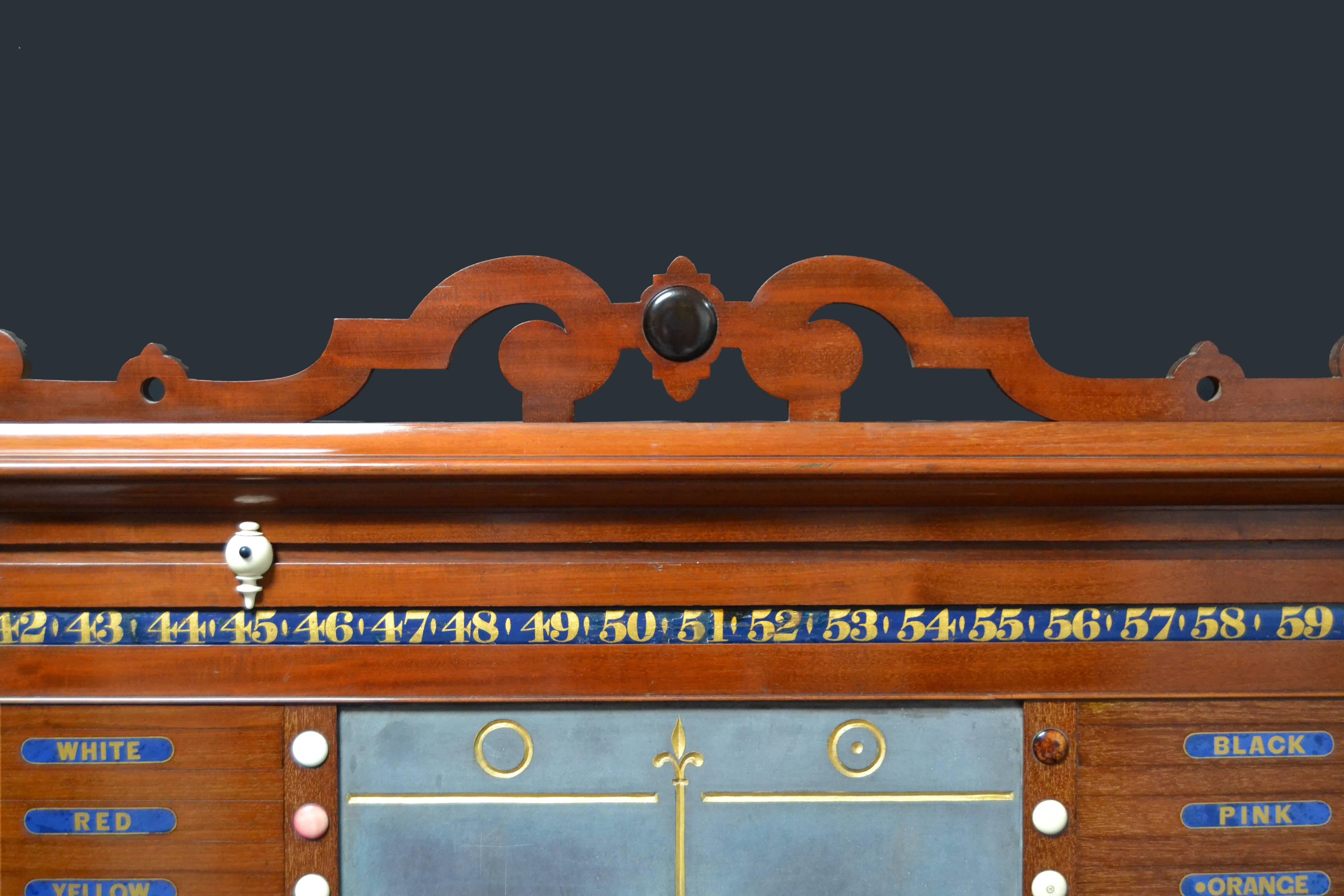 Victorian Billiard snooker pool table scoring cabinet marker victorian english 1870 For Sale
