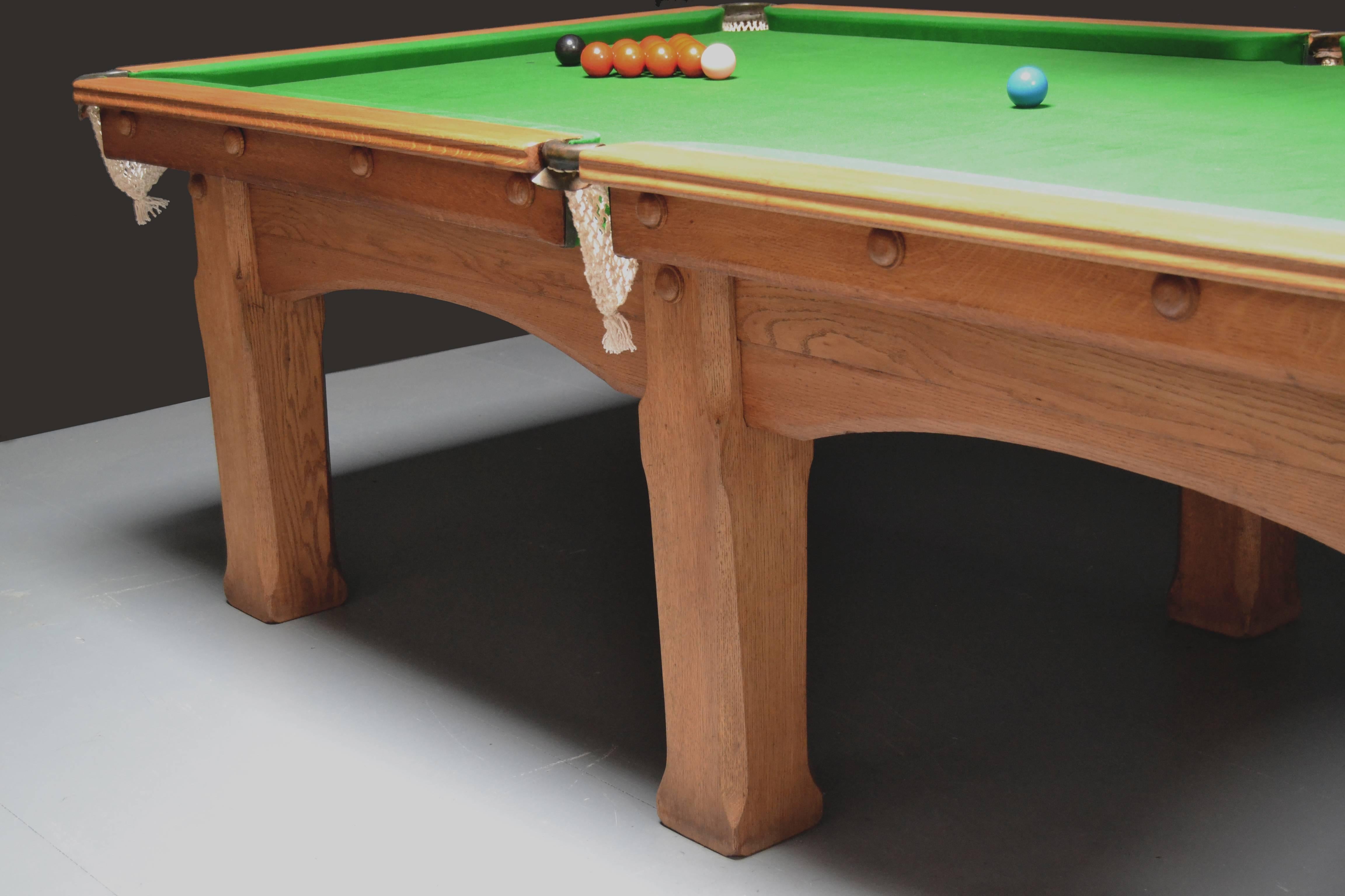 English Billiard Snooker or Pool Table Arts and Crafts