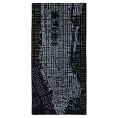 Tapis en laine nouée à la main à New York, design italien personnalisable