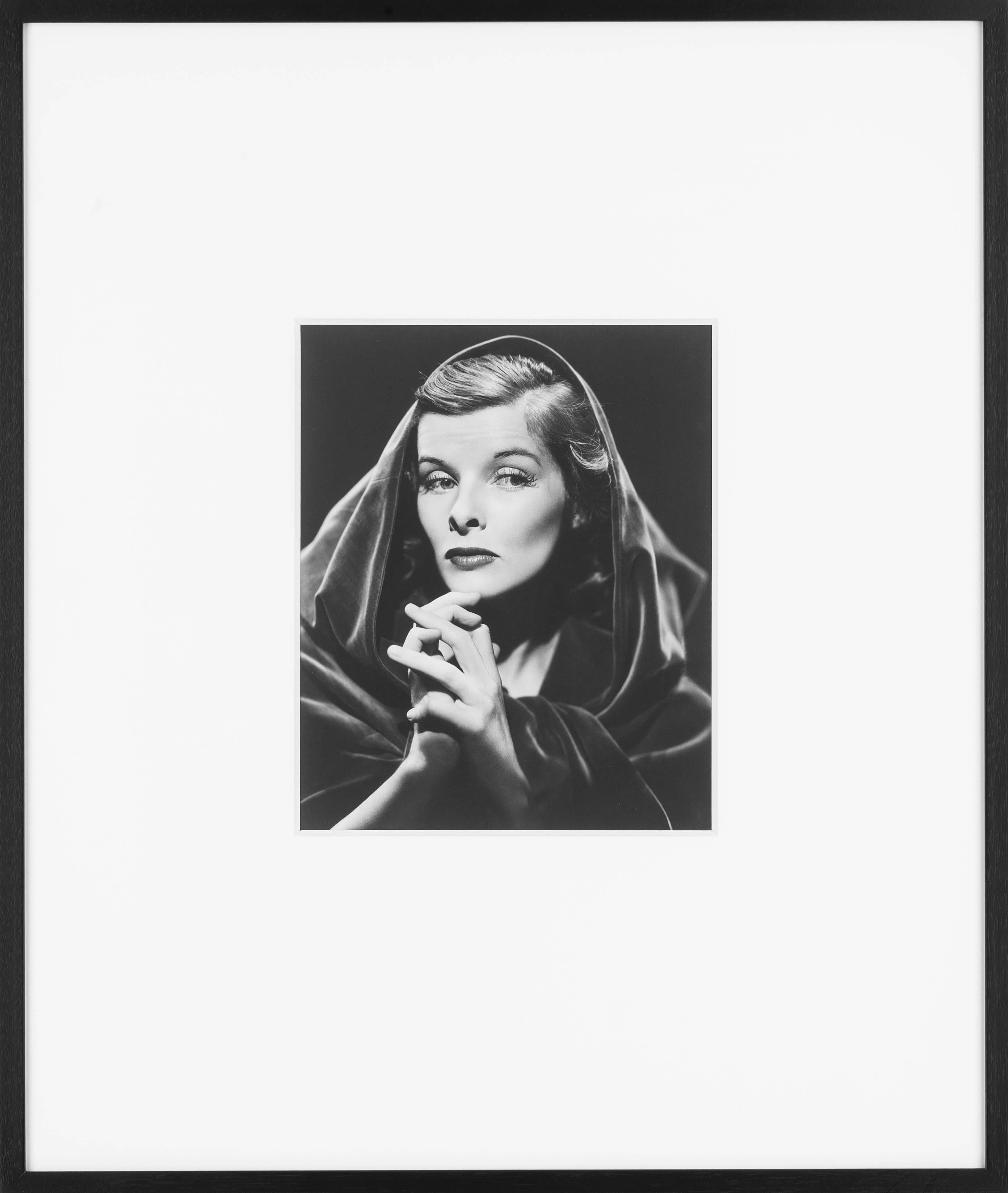 "Katharine Hepburn", 1935.
Period ("vintage") silver print.

Signed and dated.

Provenance: Katharine Hepburn collection.

(Framed).