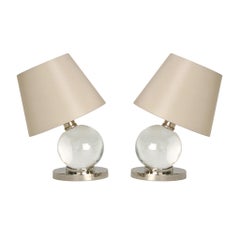 Baccarat Crystal Lamps by Jacques Adnet