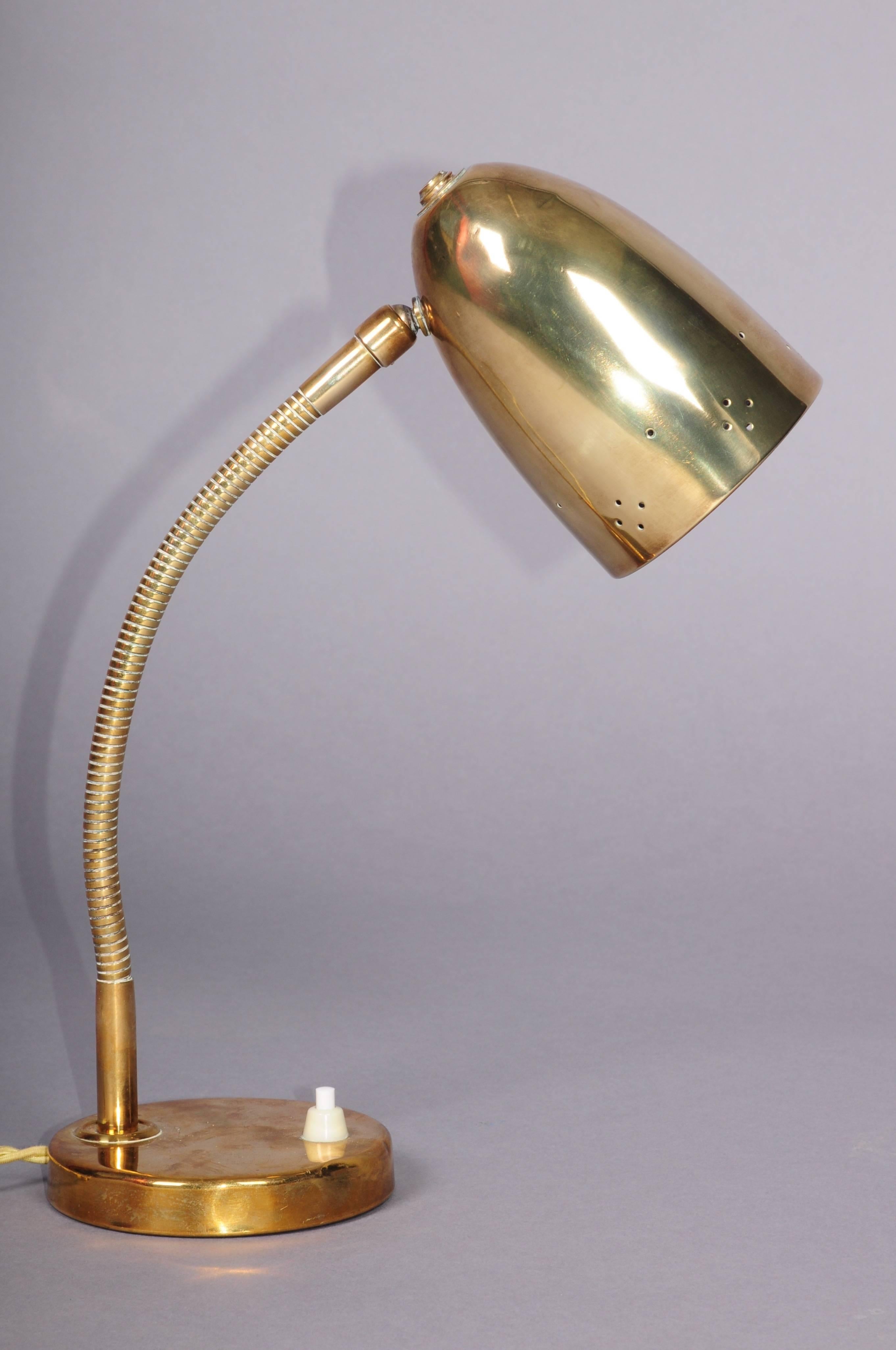 Brass Paavo Tynell Style Table Lamp