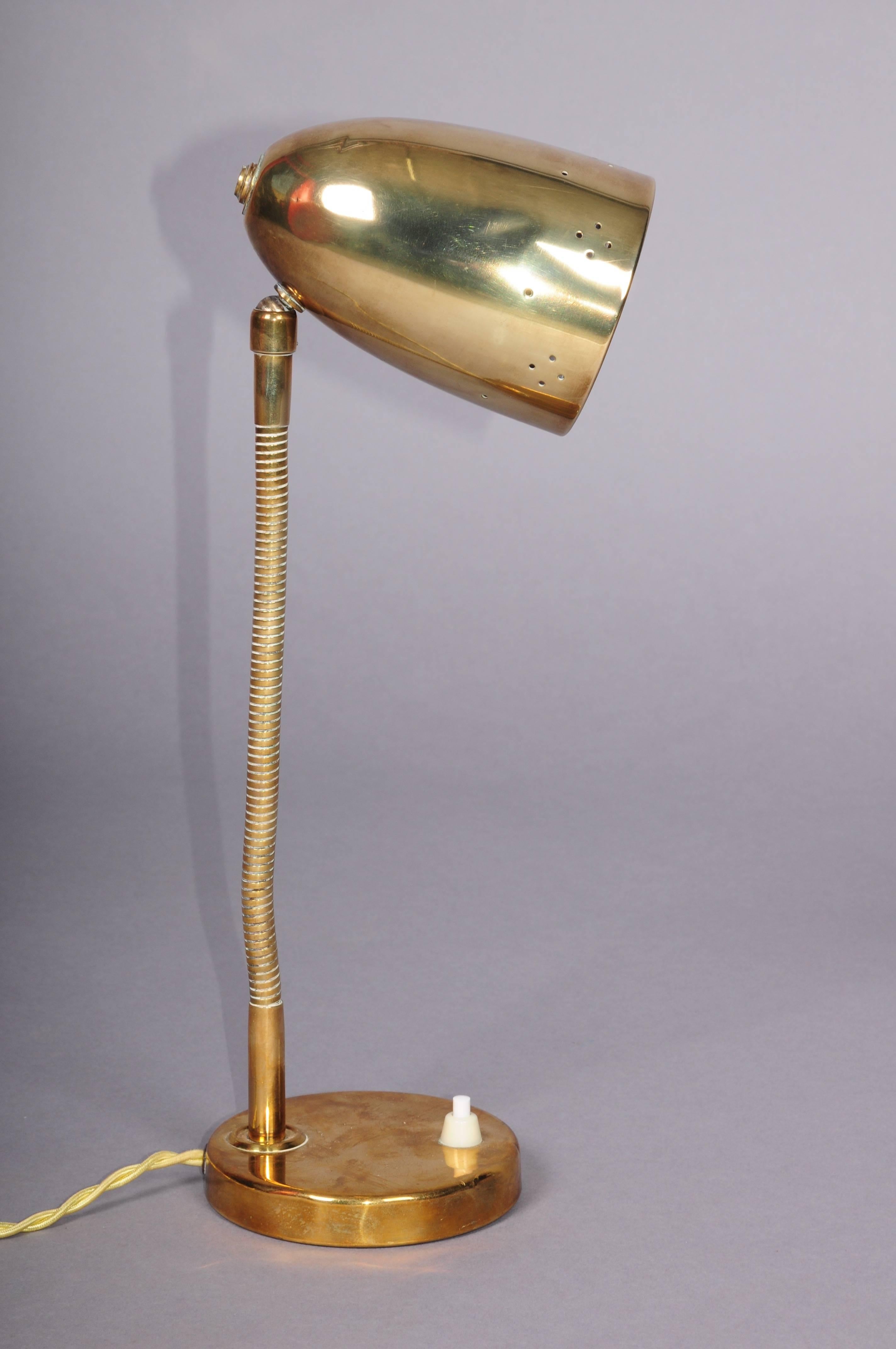 Paavo Tynell style  table lamp with small bump on the base and on the top 
