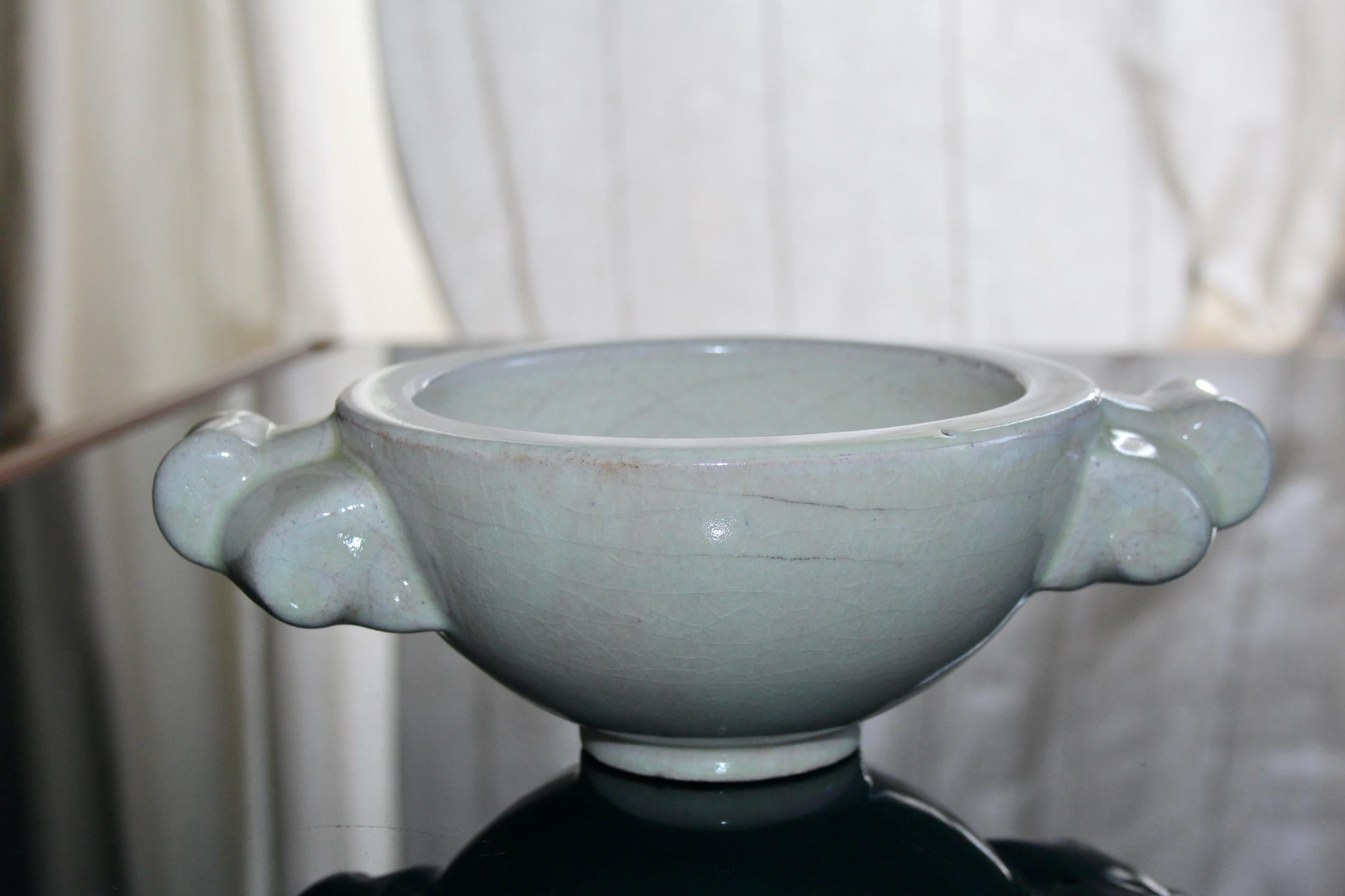 Svizzero Vaso in ceramica bianca Paul Bonifas firmato LIFA in vendita