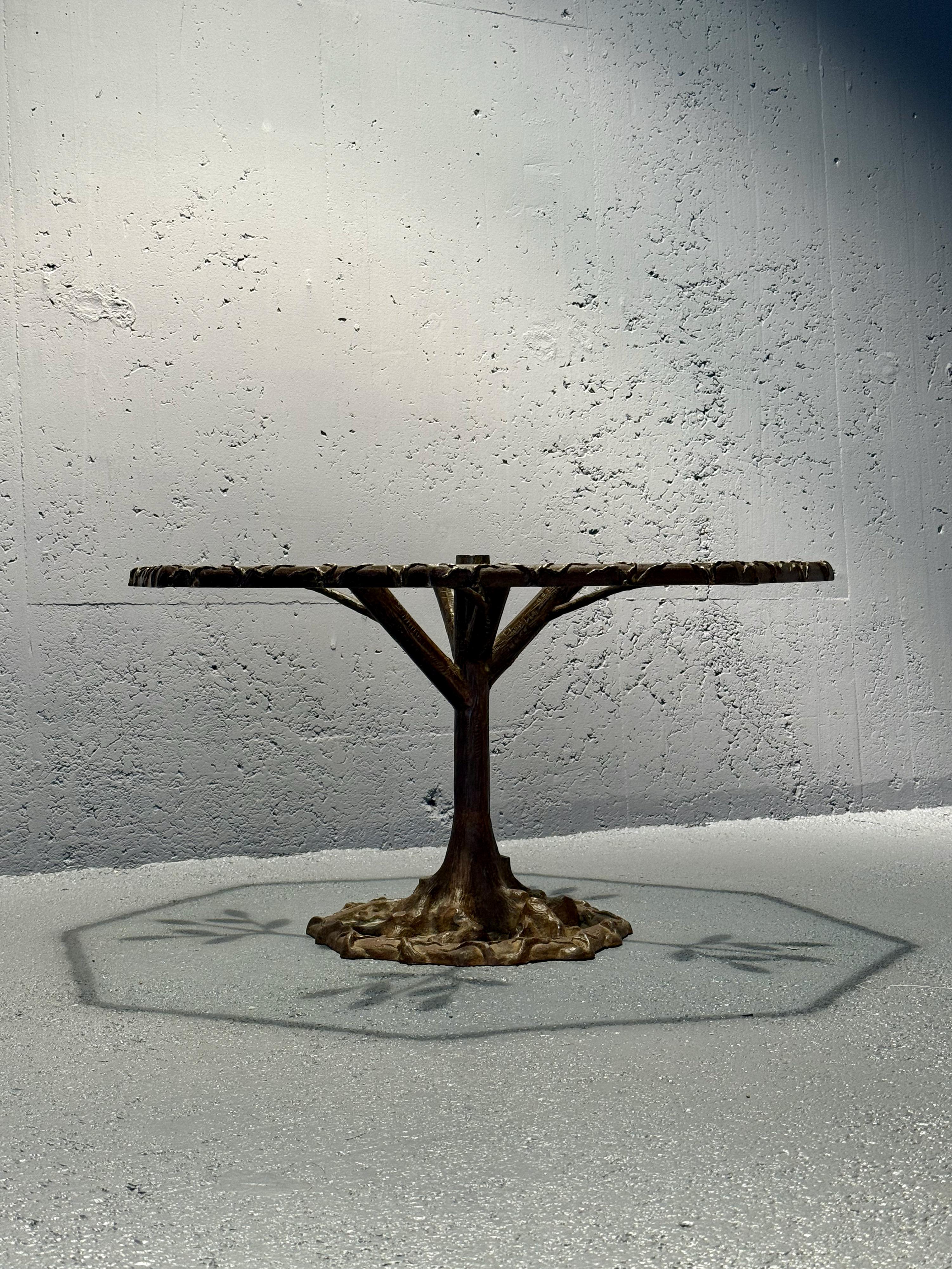 Européen Table sculpture en bronze 