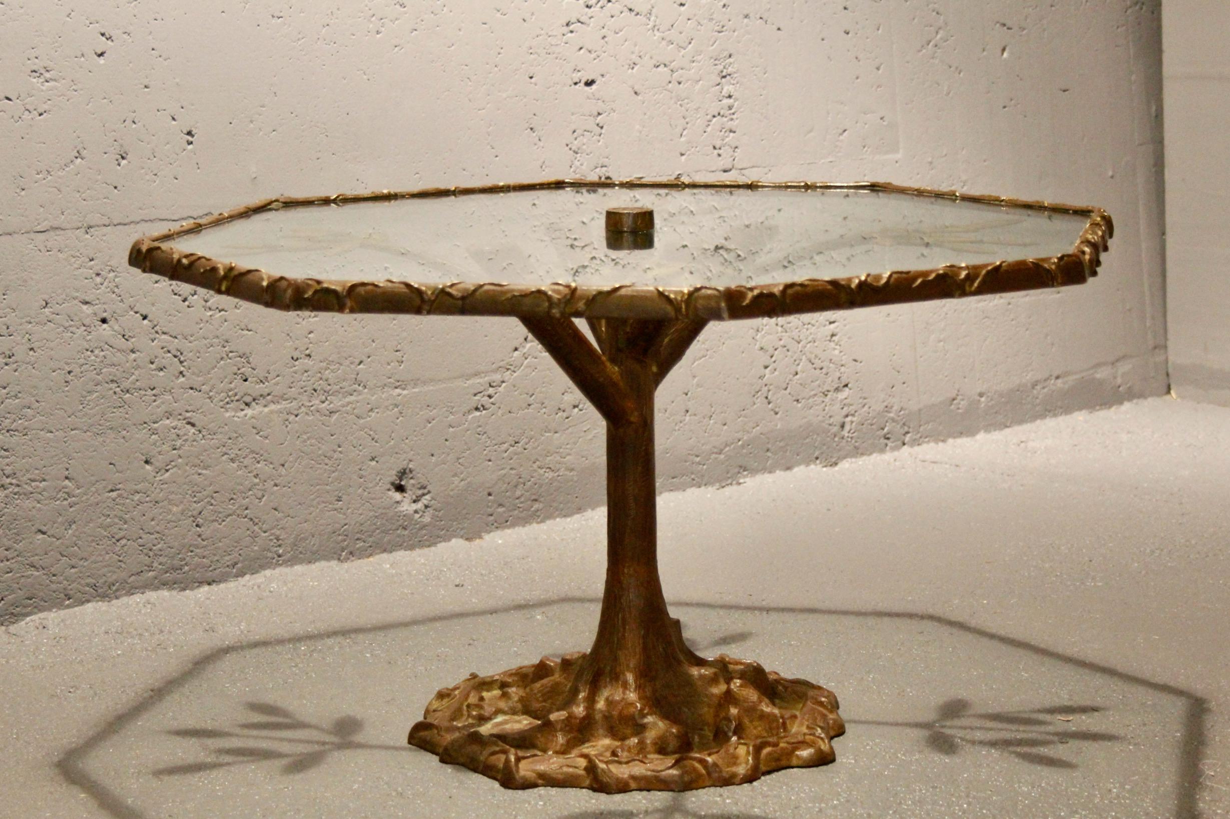 Table sculpture en bronze 