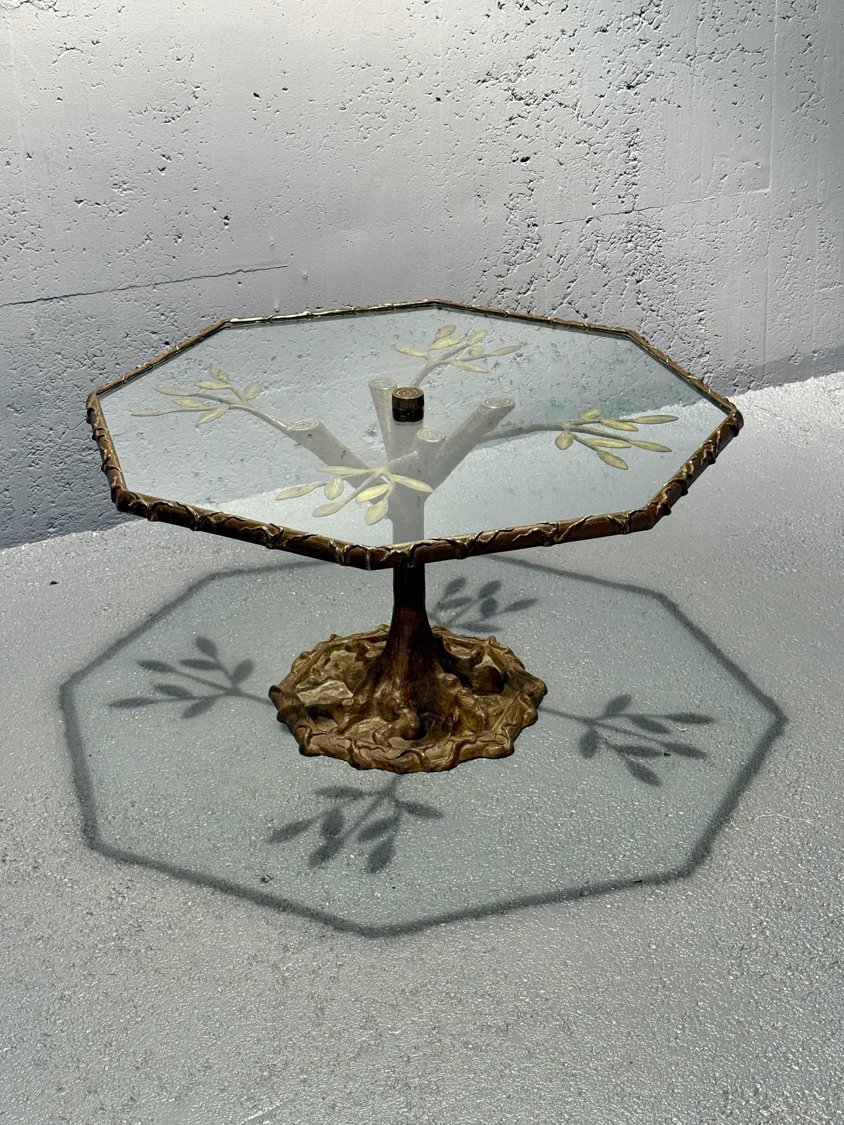 Fin du 20e siècle Table sculpture en bronze 