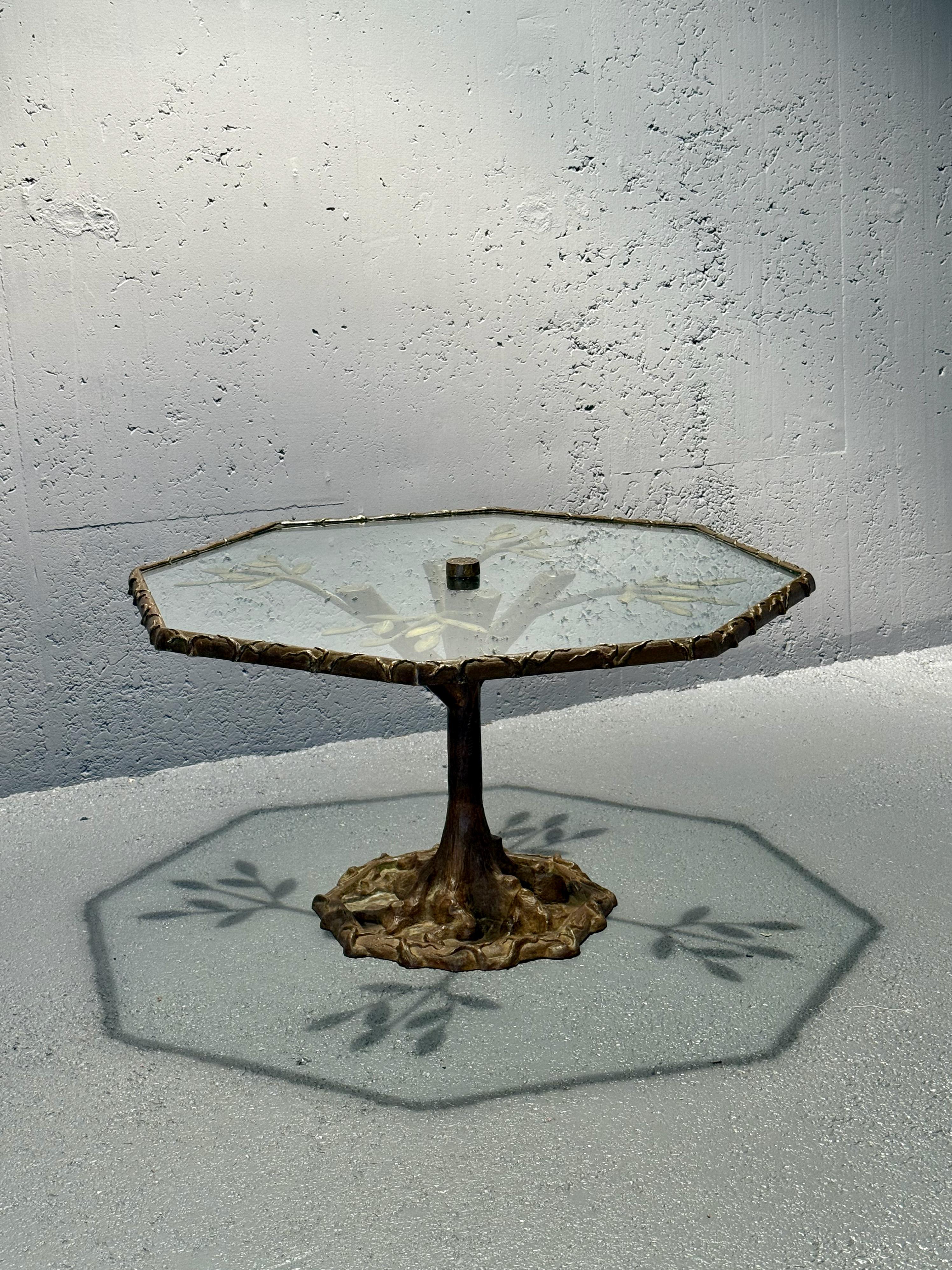 Table sculpture en bronze 