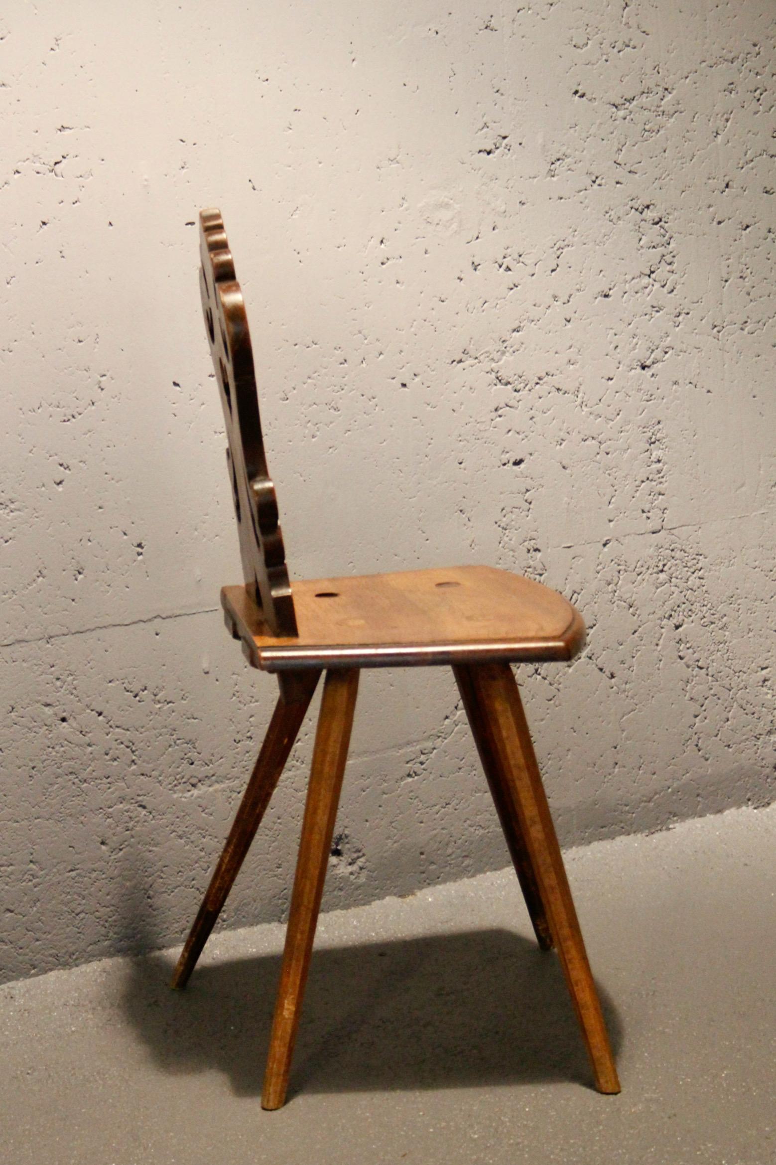 Wood Swiss alp escabelle A 103 For Sale