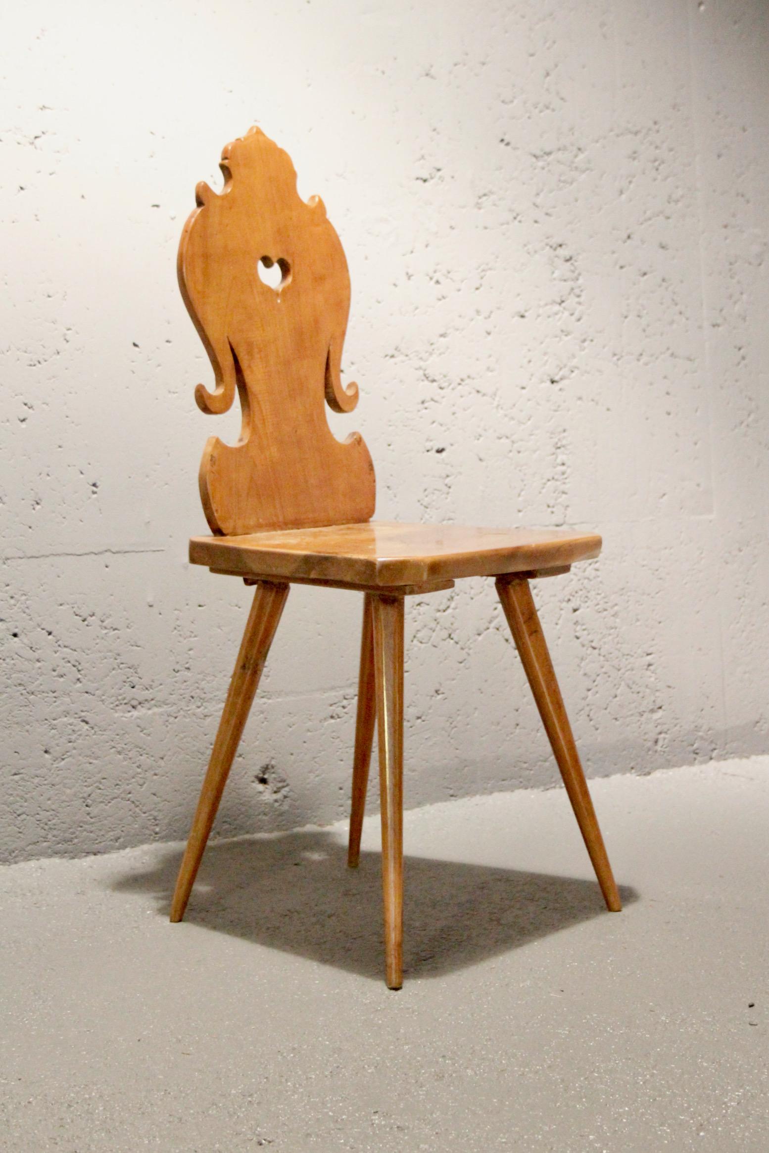 Wood Swiss alp escabelle A 100 For Sale