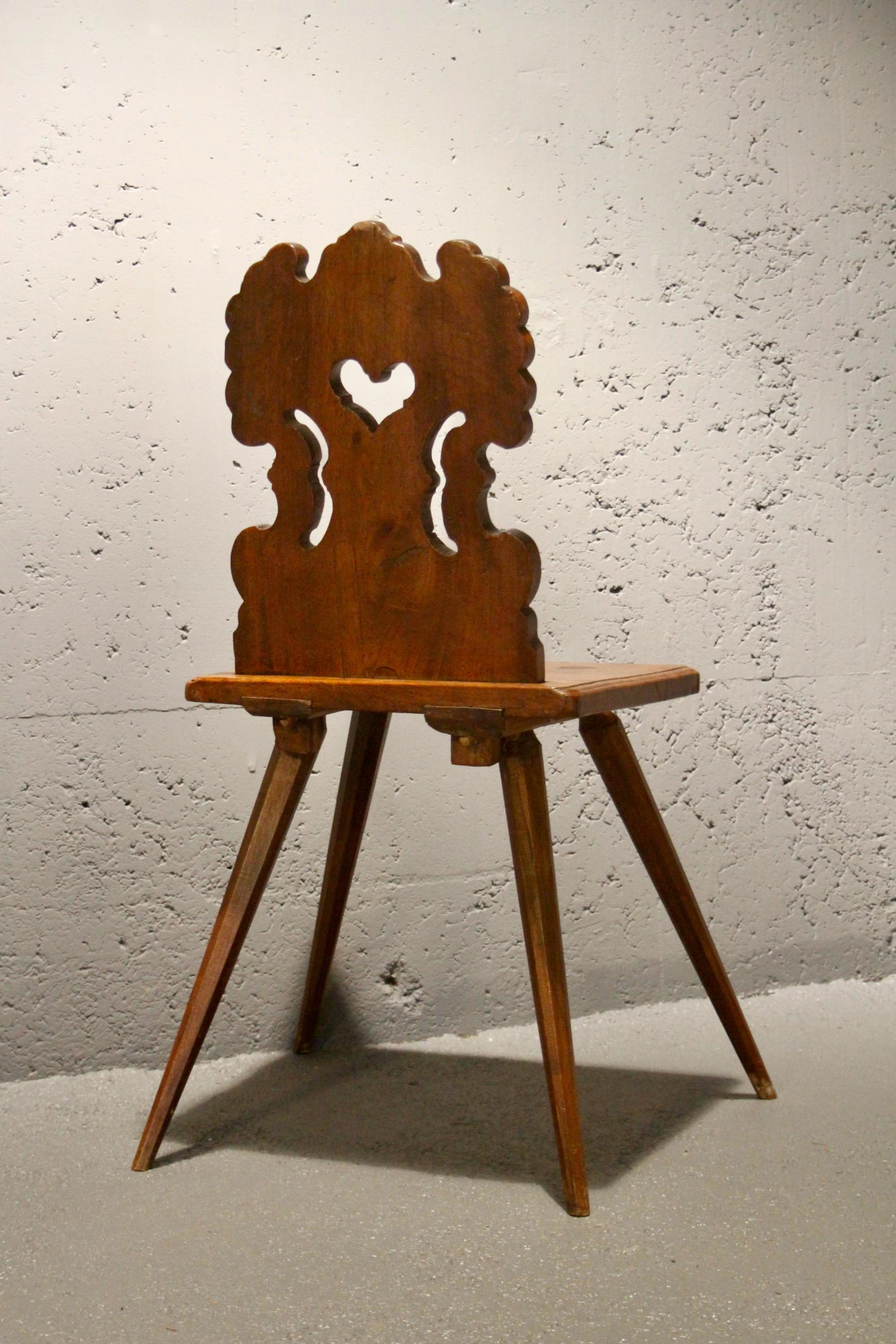Wood Swiss alp escabelle A 101 For Sale