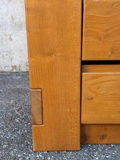 French Elm Wood Chest of Drawers by Luigi Gorgoni For Roche Bobois