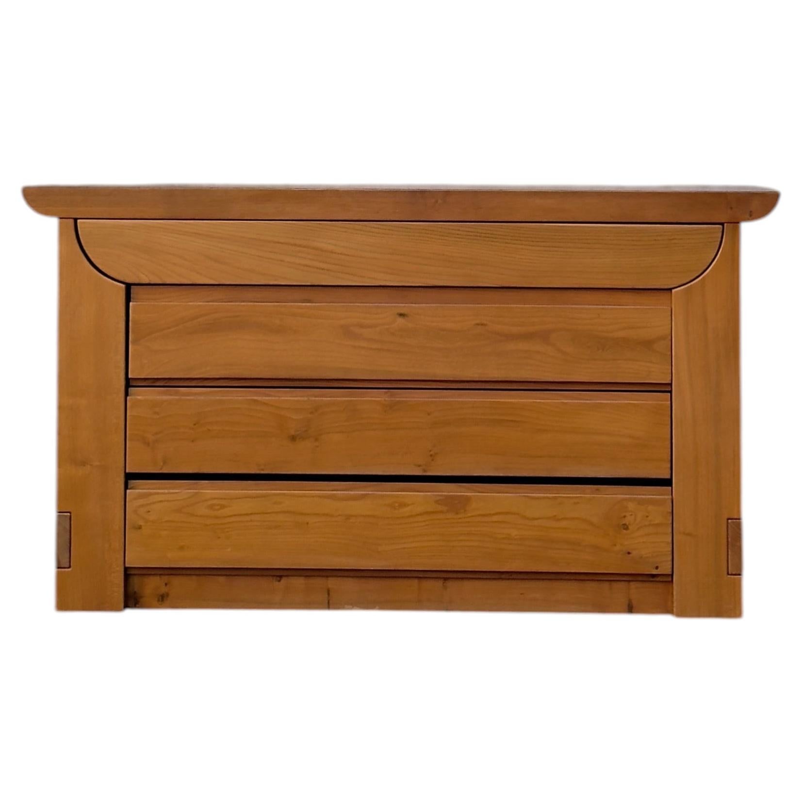Comodino in legno di olmo francese di Luigi Gorgoni per Roche Bobois