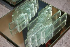 Pair of Raak sconces with metal and glass