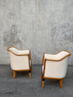 Pair of Paul Follot style Art Deco armchairs