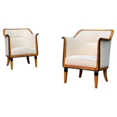 Pair of Paul Follot style Art Deco armchairs