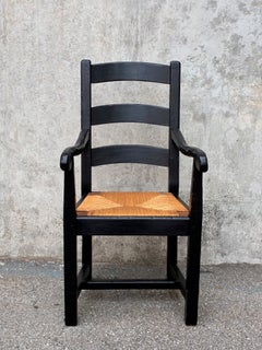 Black painted Alexandre Noll style French armchair