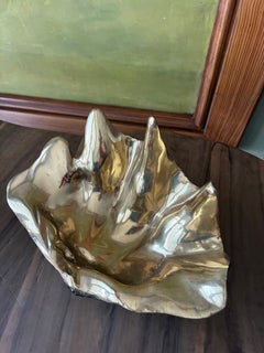Plateau fourre-tout en bronze en forme de coquillage