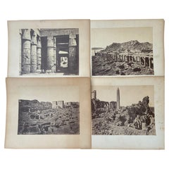Jean-Pascal Sébah set of 4 Precious Orientalist Photographic title and signed