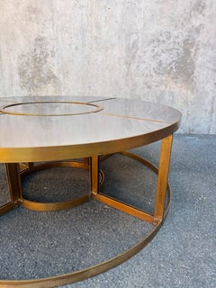 Tavolo da pranzo rotondo monumentale in bronzo della collezione “5 Element” di François Catroux