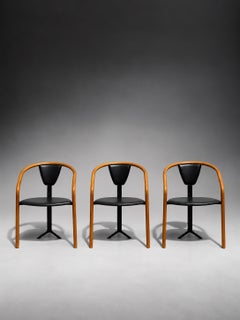 Postmodern ‘Tacchi' set of 8 Chairs by Toshiyuki Kita for AIDEC, Japan, 1980s