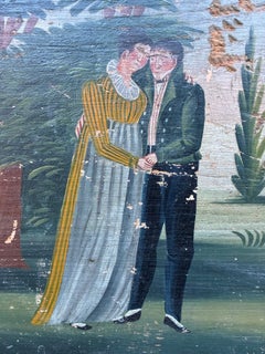 Headboard from the Swiss Alps, probably painted in the Appenzell region