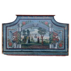 Headboard from the Swiss Alps, probably painted in the Appenzell region