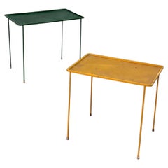 Mathieu Mategot, two tables probably repaint in color , by Les Ateliers Mategot