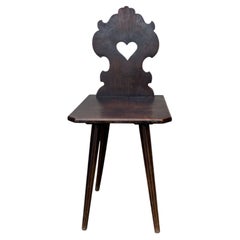 Swiss alp escabelle folk art escabelle circa 1860