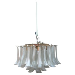 Murano chandelier glass and brass signed