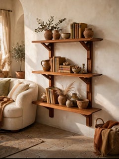 Pierre Chapo pair of B 30 Elm Shelving Unit