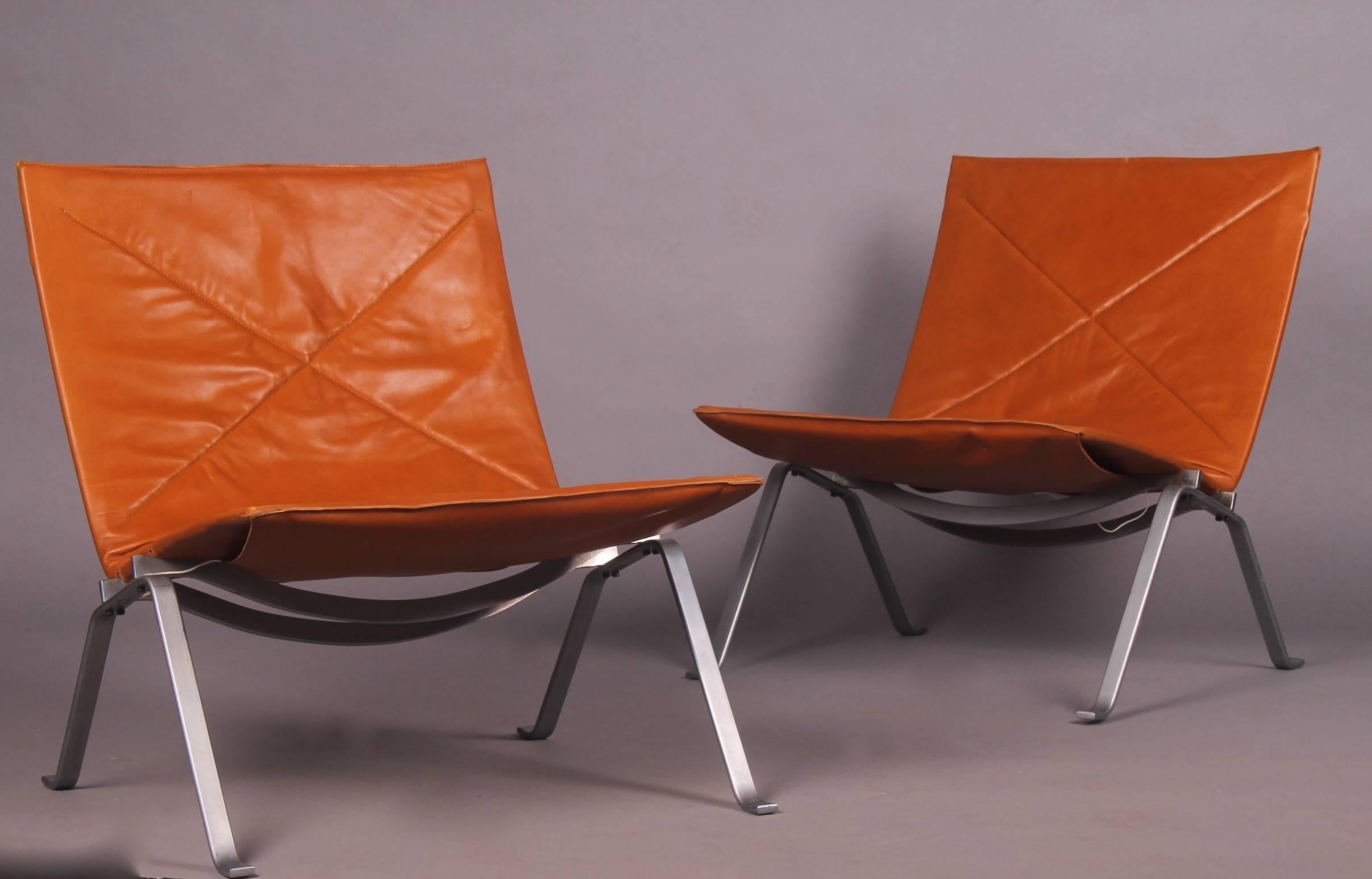 Danish Three Poul Kjærholm PK 22 Lounge Chairs
