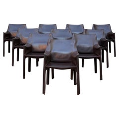 Chaises « CAB 413 » de Mario Bellini pour Cassina, couleur tabac