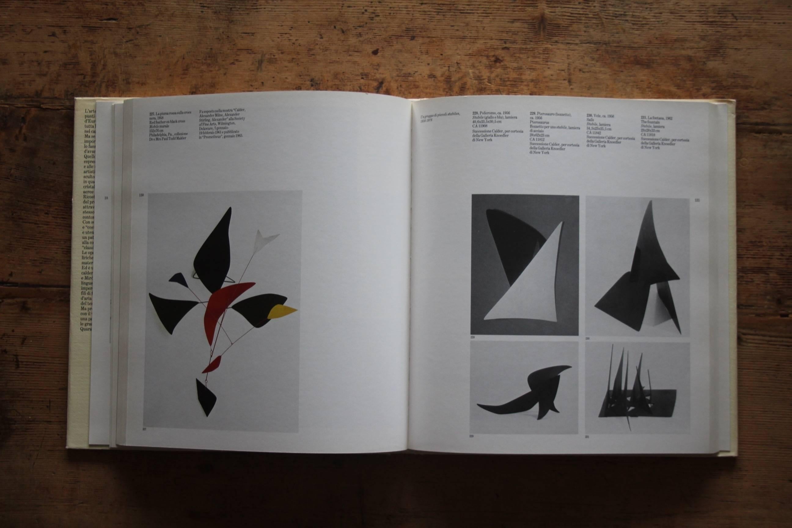 Calder book in Italian by Giovanni Carandente ed electa 250 pages.