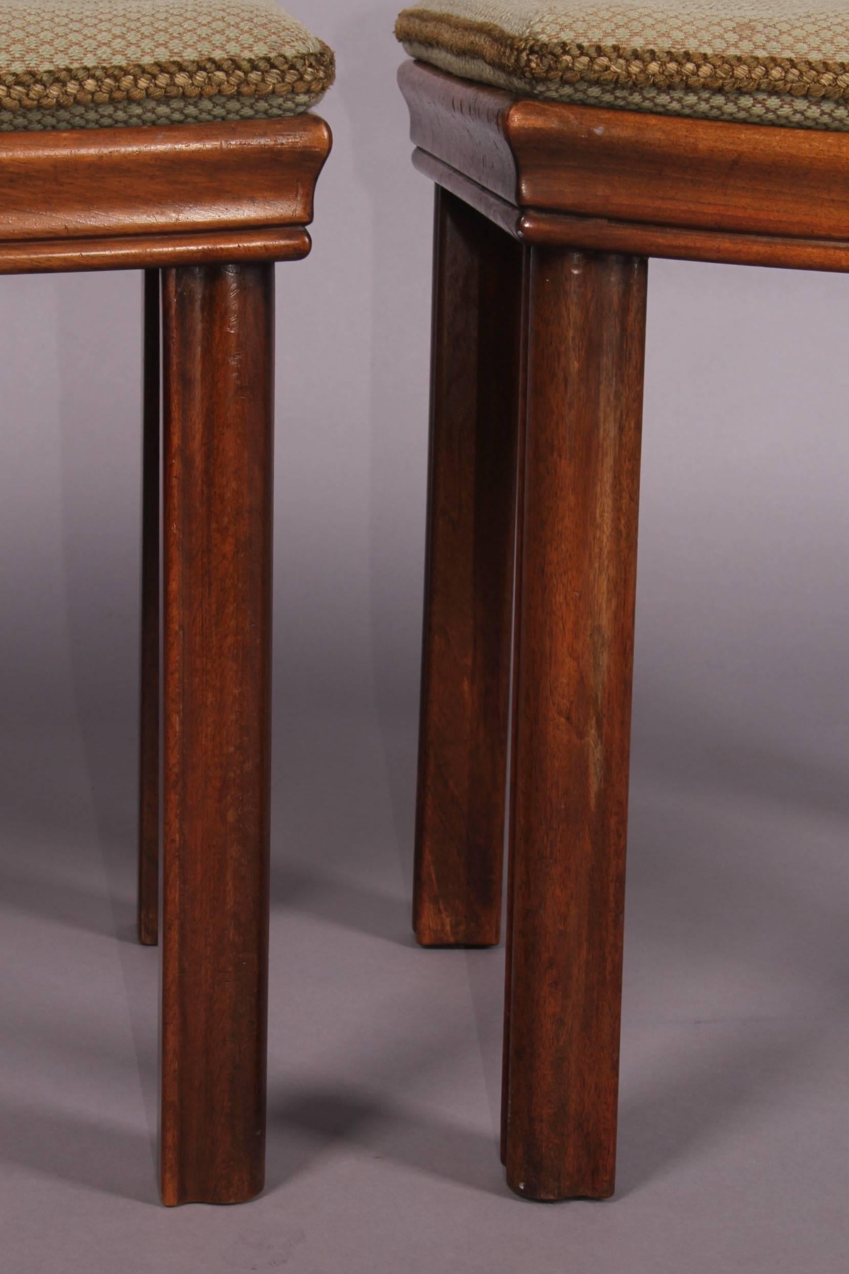 Pair of Wood and Fabrics Stools In Excellent Condition In grand Lancy, CH
