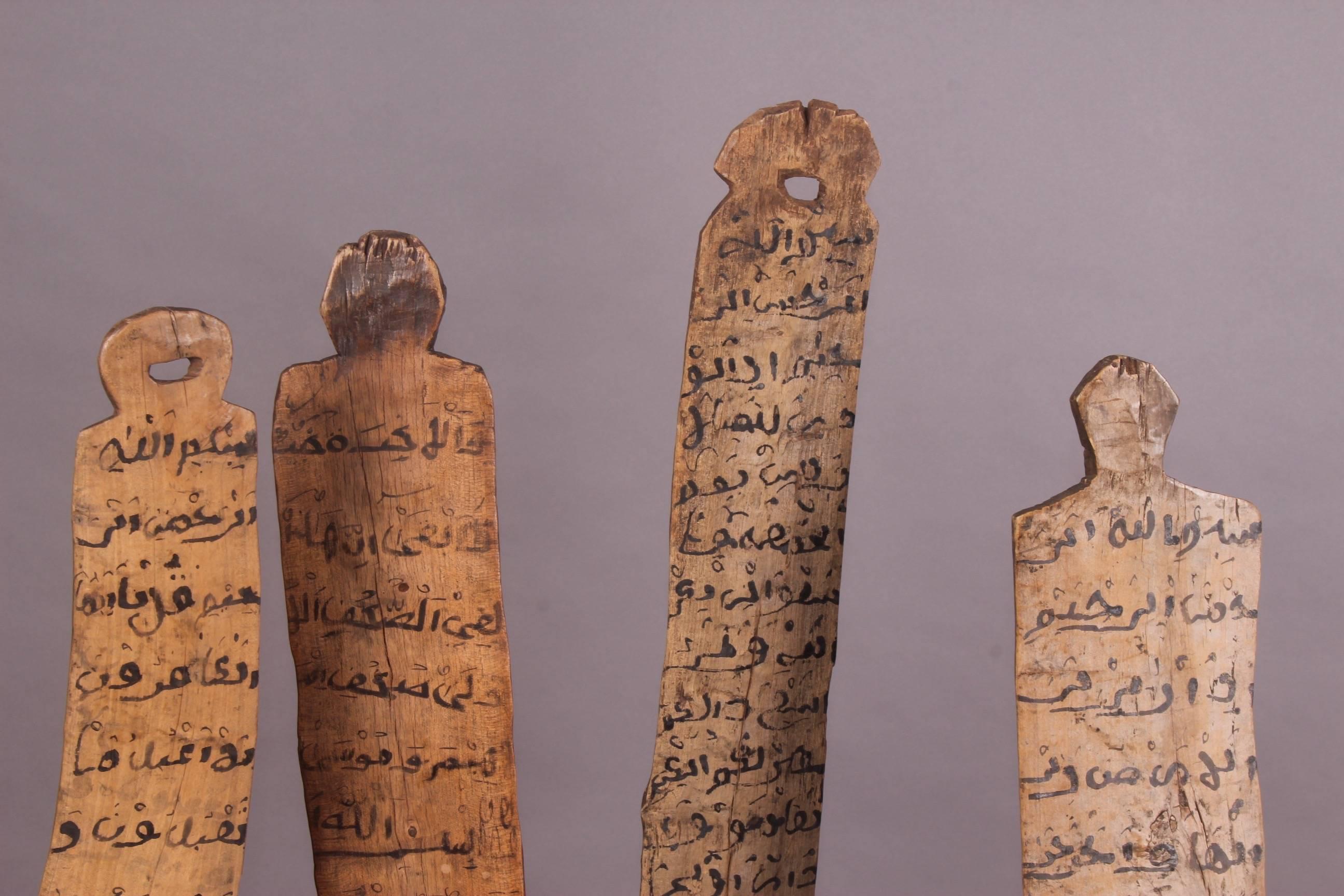 Set of Five 20th Century Ethiopian Writing Board In Excellent Condition In grand Lancy, CH