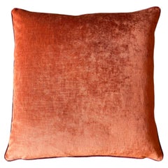 Cuscino Artigianale di Carlotta Oddone in Velluto Arancione in stile Boho Chic